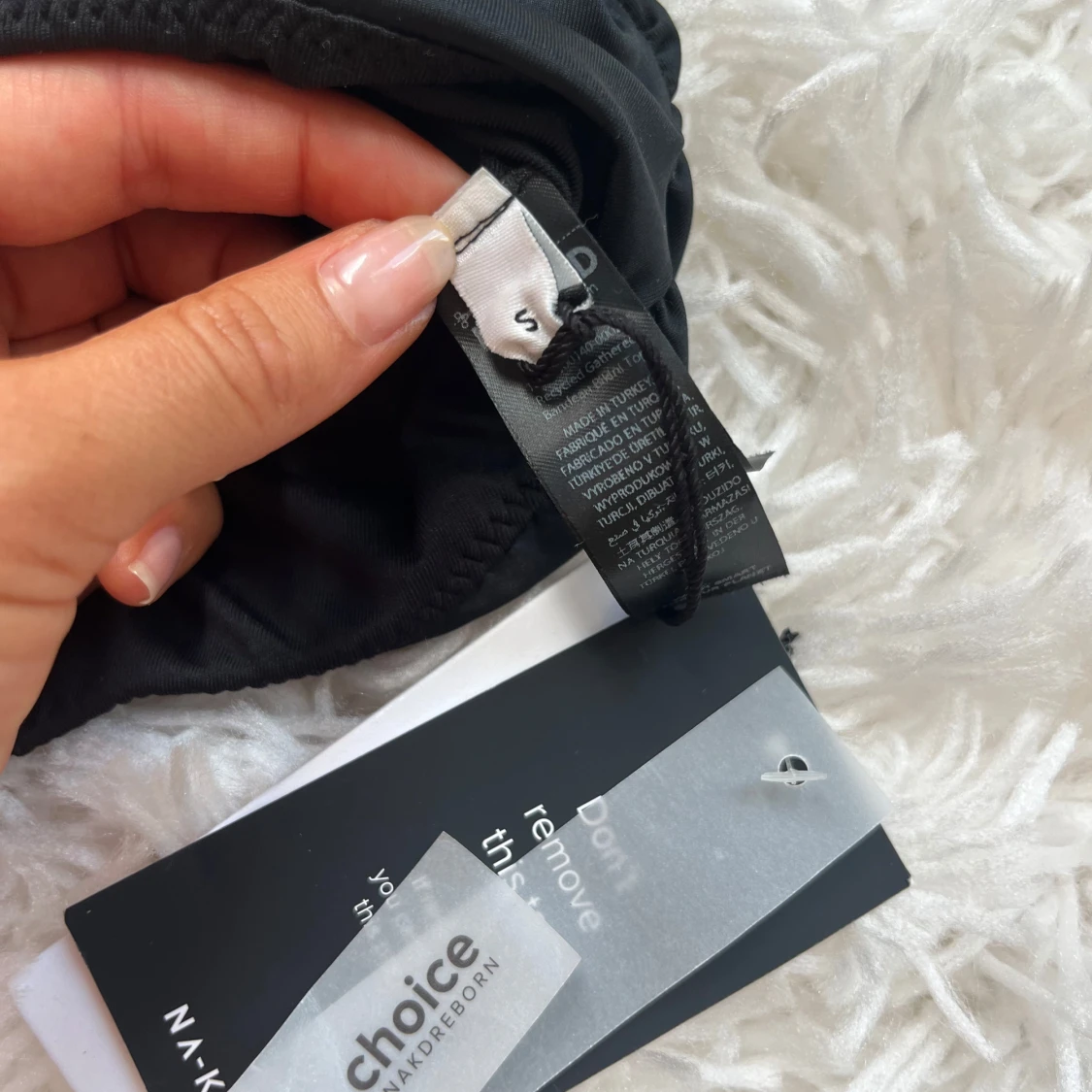 Svart bandeau bikiniöverdel från NA-KD prislapp kvar - 3