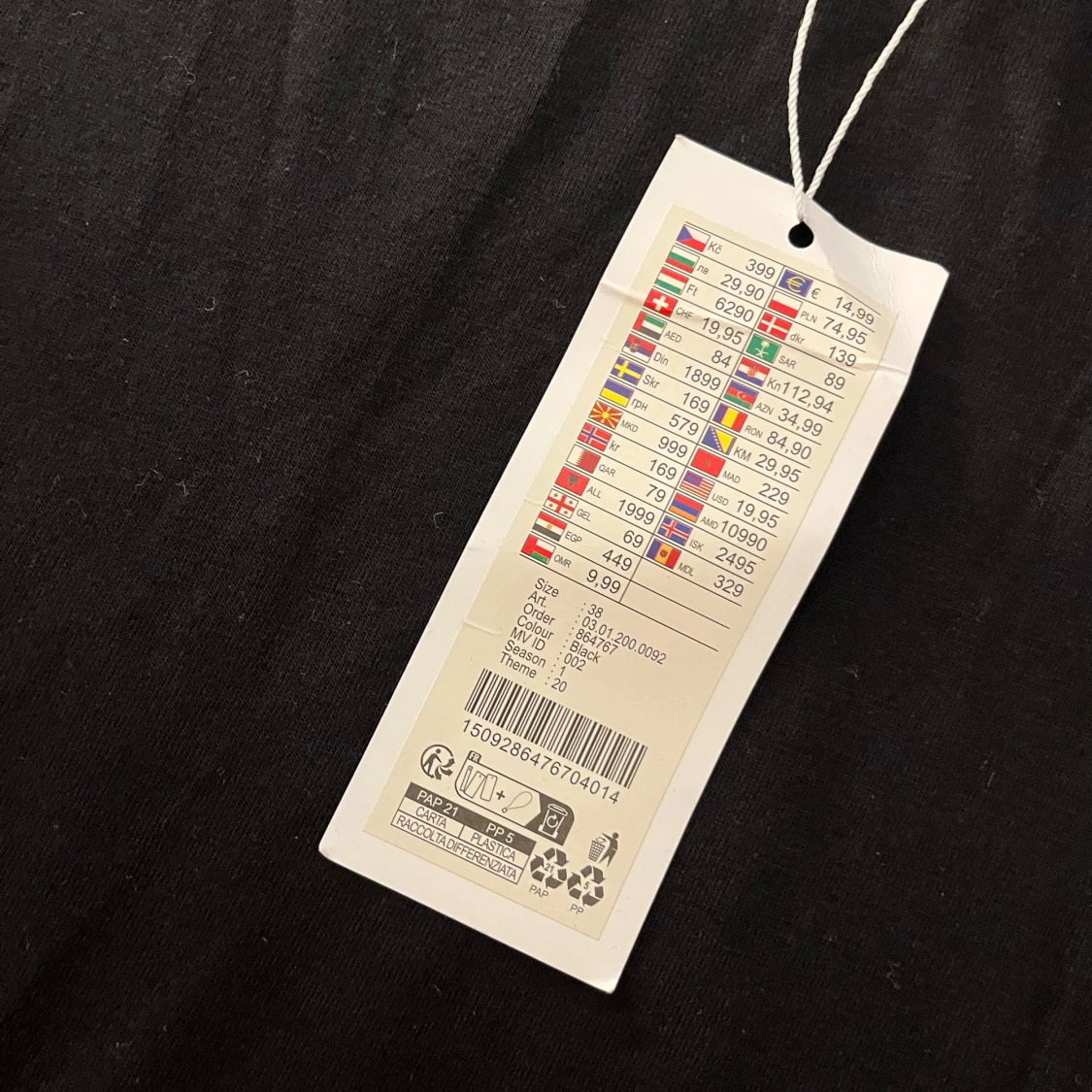 Svart t-shirtklänning i bomull - 1