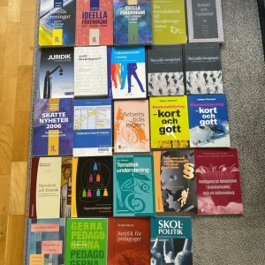 Stort paket med kurslitteratur 24 stycken - Ett stort paket med 24 stycken olika kurslitteraturer. Skicket är allt från nytt till några markeringar i. 