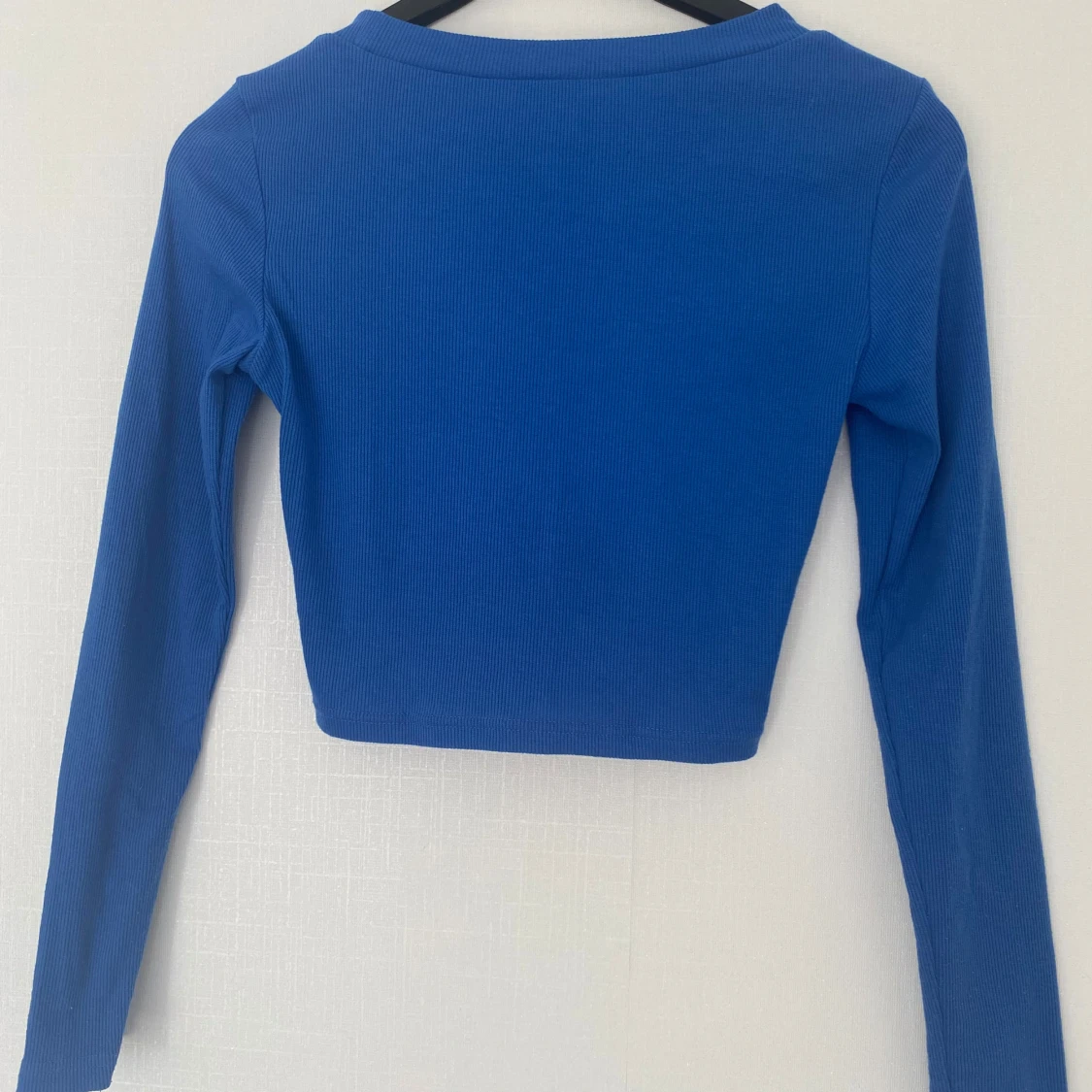 Blå croppad långärmad topp Shein - 1