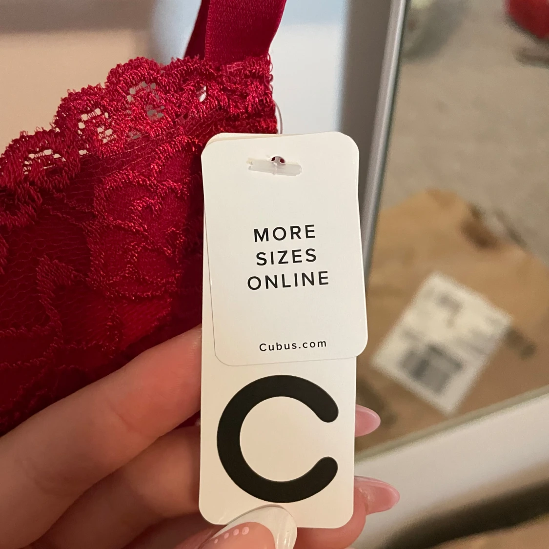 Röd spets-bh från Cubus B75 - 3