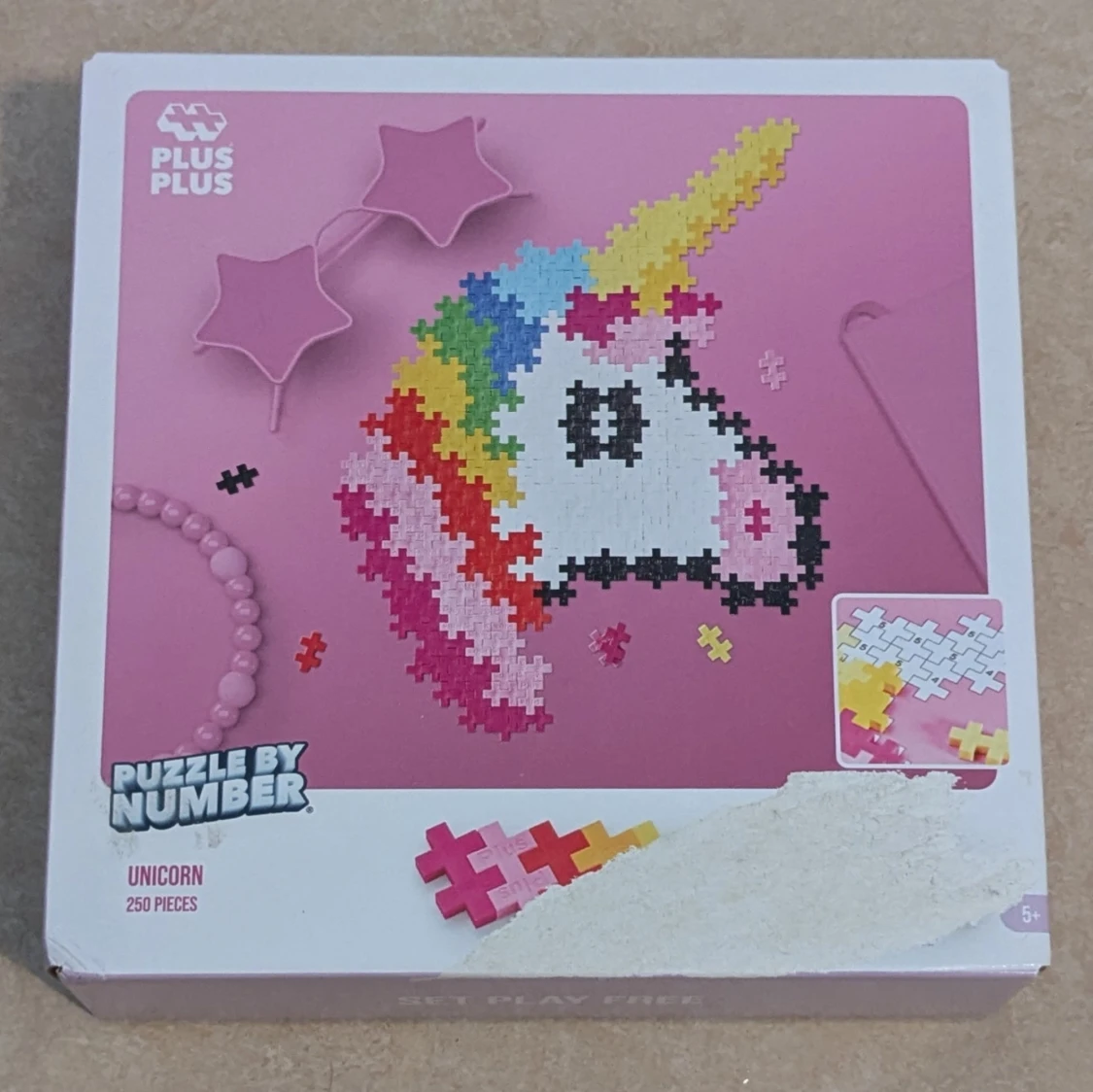 Puzzle By Number: Unicorn, PLUS PLUS 