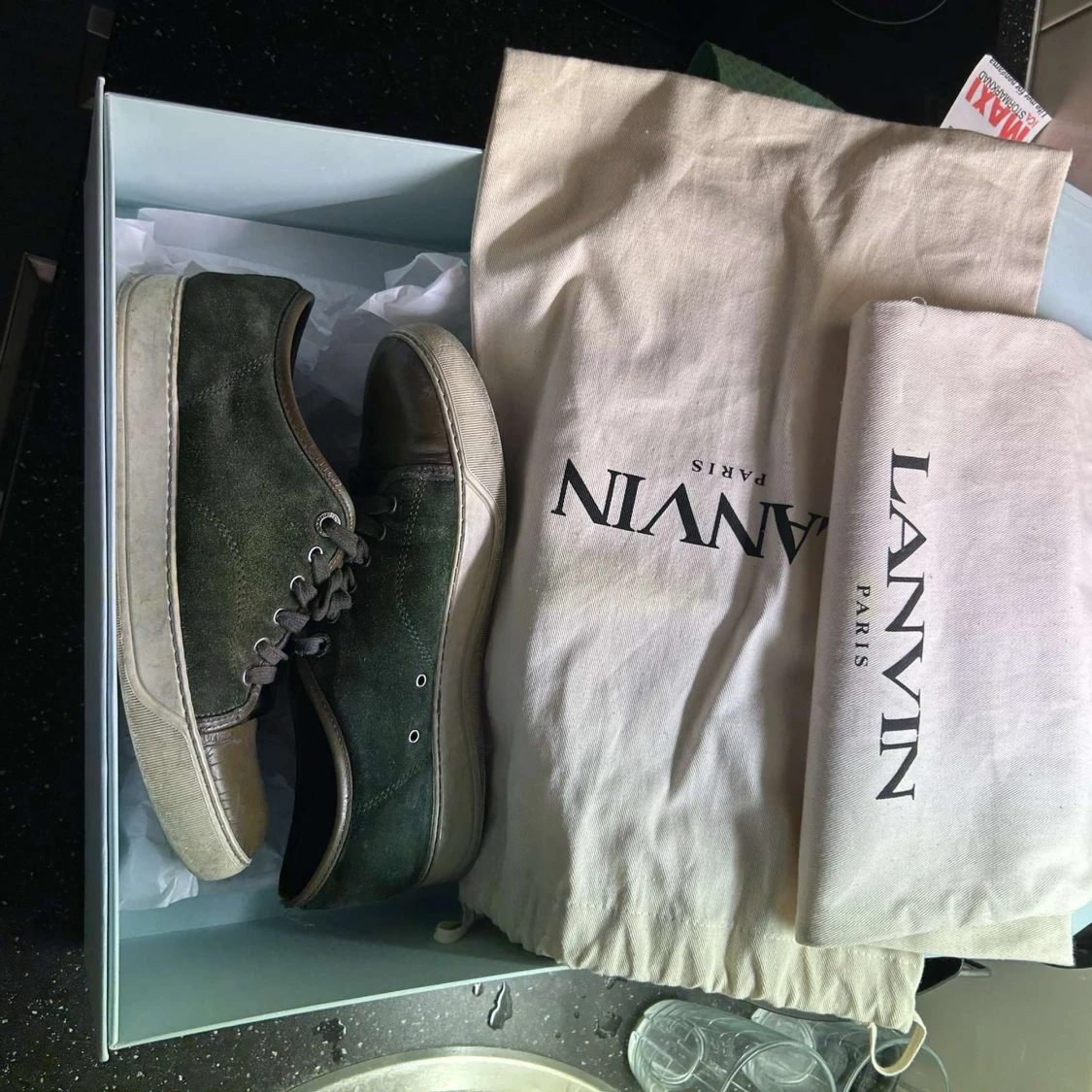 Gröna mockasneakers från Lanvin