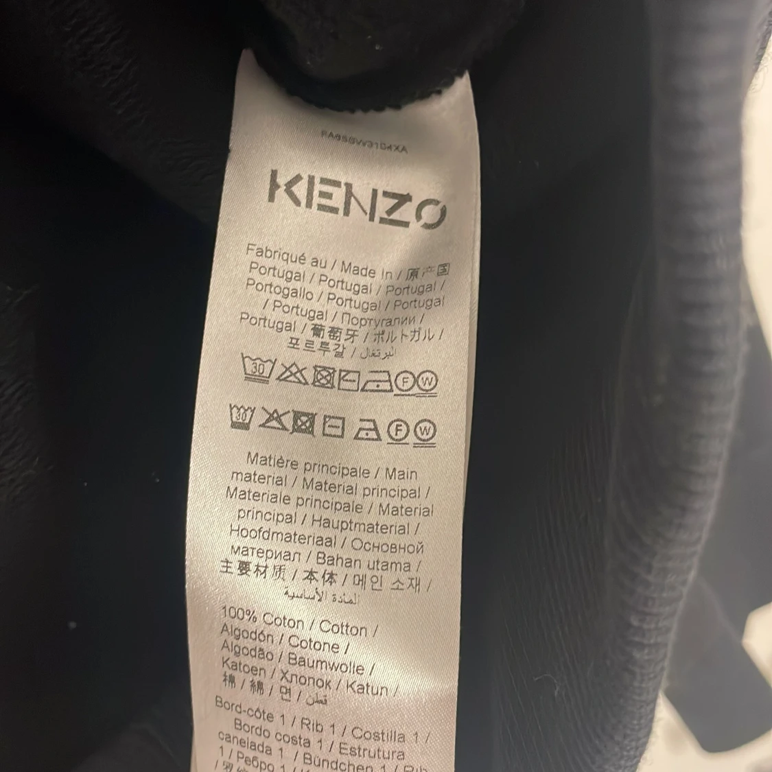 Svart Kenzo hoodie med tigerbrodyr - 2