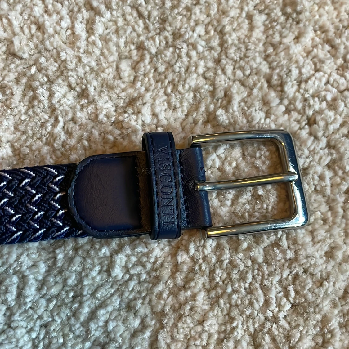 Blå flätad Visconti bälte - 1