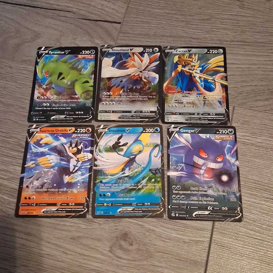 Pokémon V-kort samling (6 st)