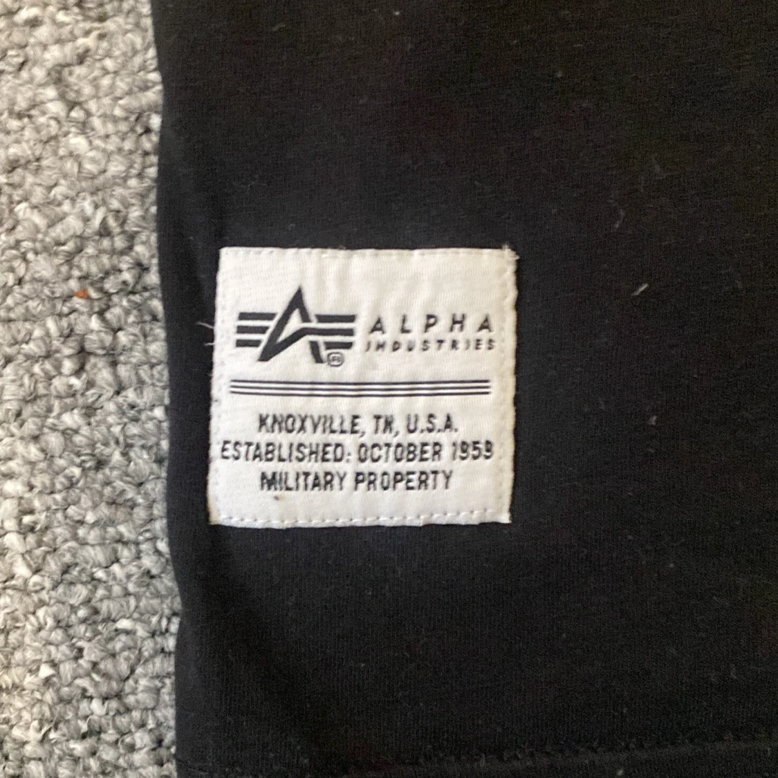 Svart Alpha Industries t-shirt med tryck - 3