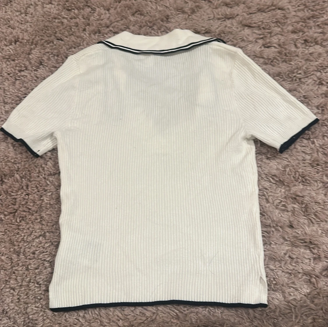 Vit ribbad topp från hm - 4