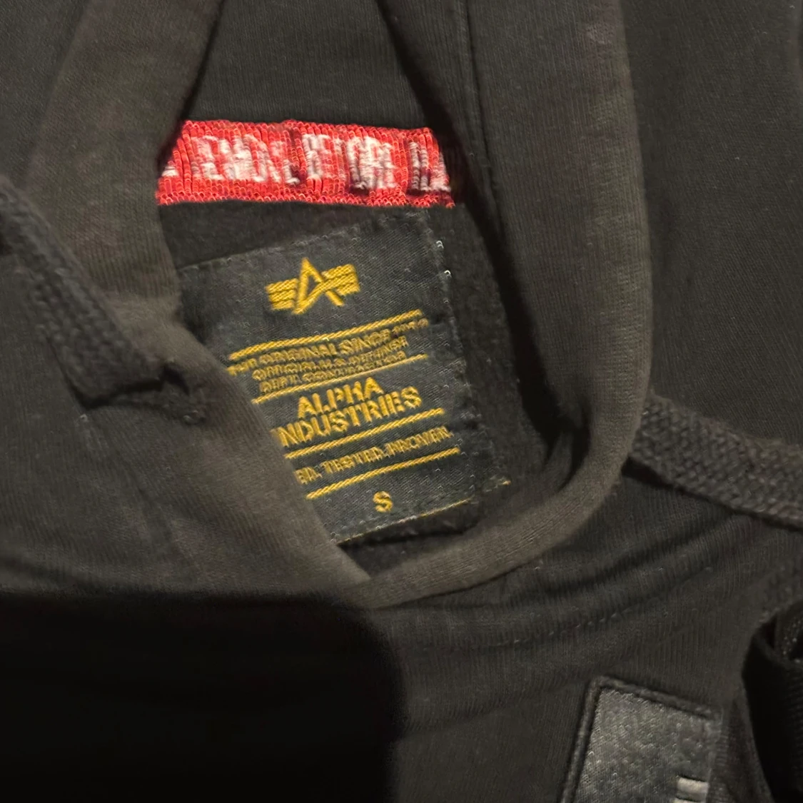 Svart hoodie Alpha Industries S - 3