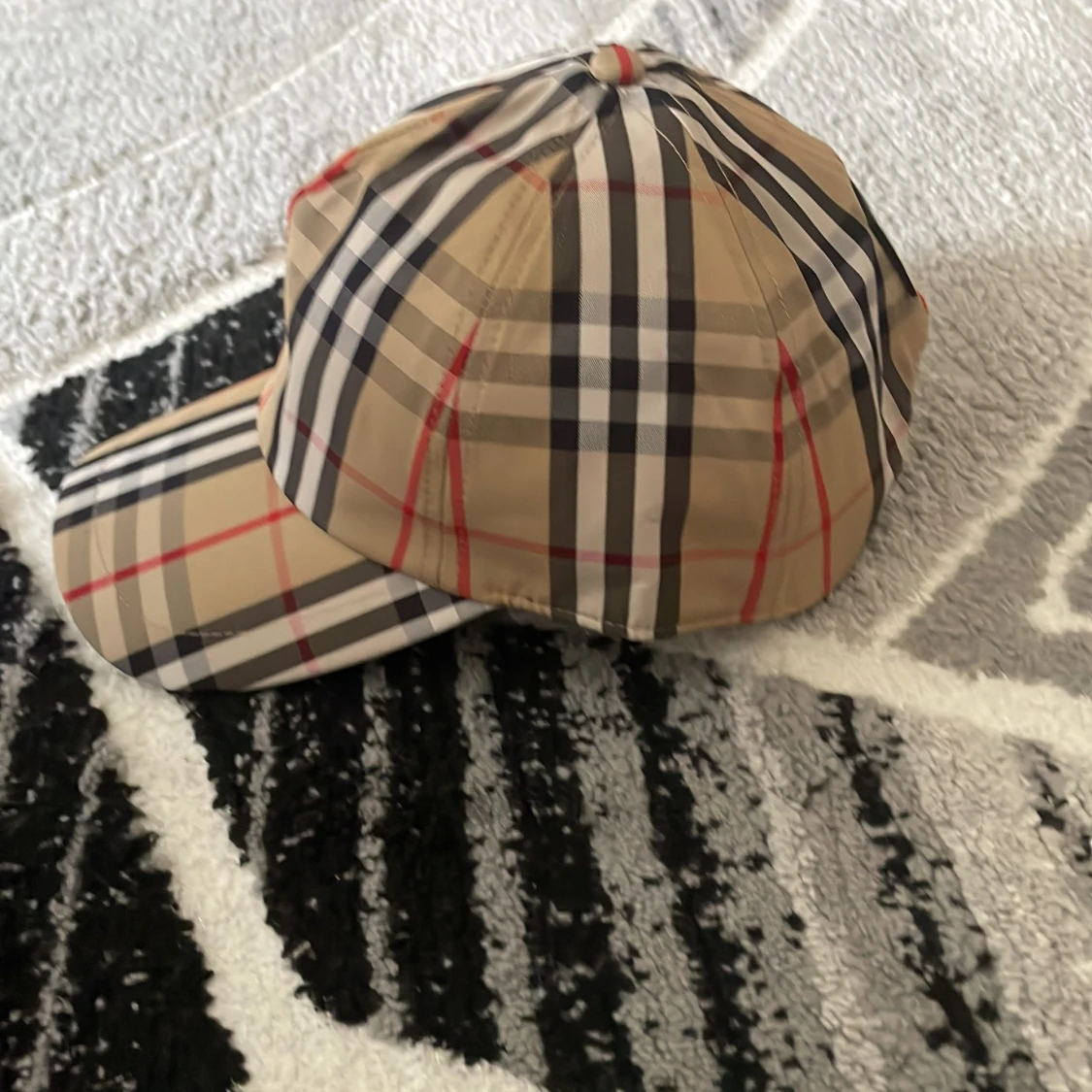 Burberry rutig keps i bomull - 4