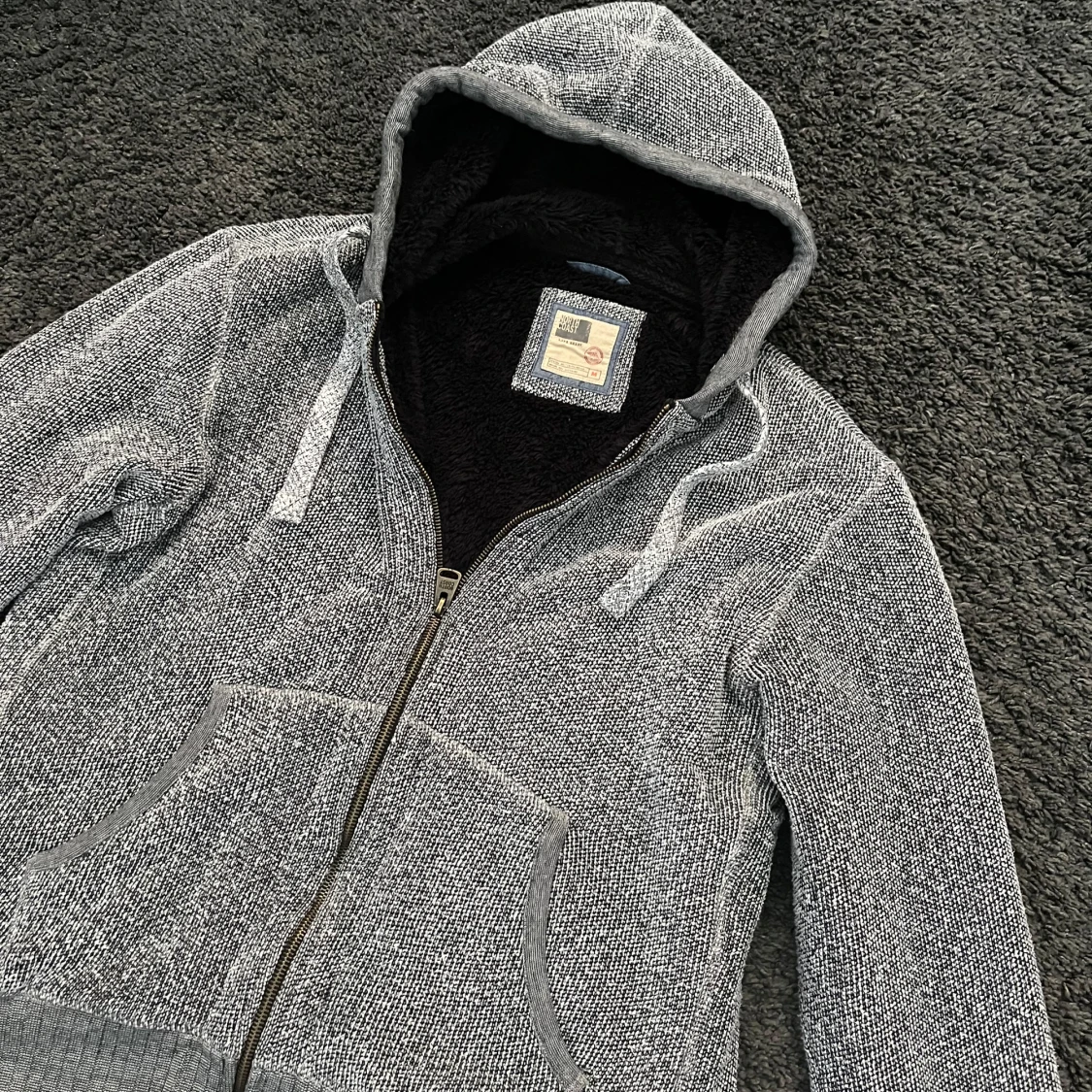 Stickad fodrad cardigan  - 1