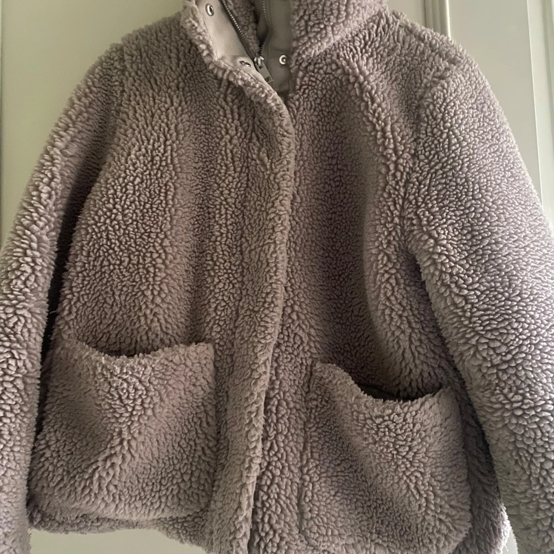 Beige teddyjacka  - 3