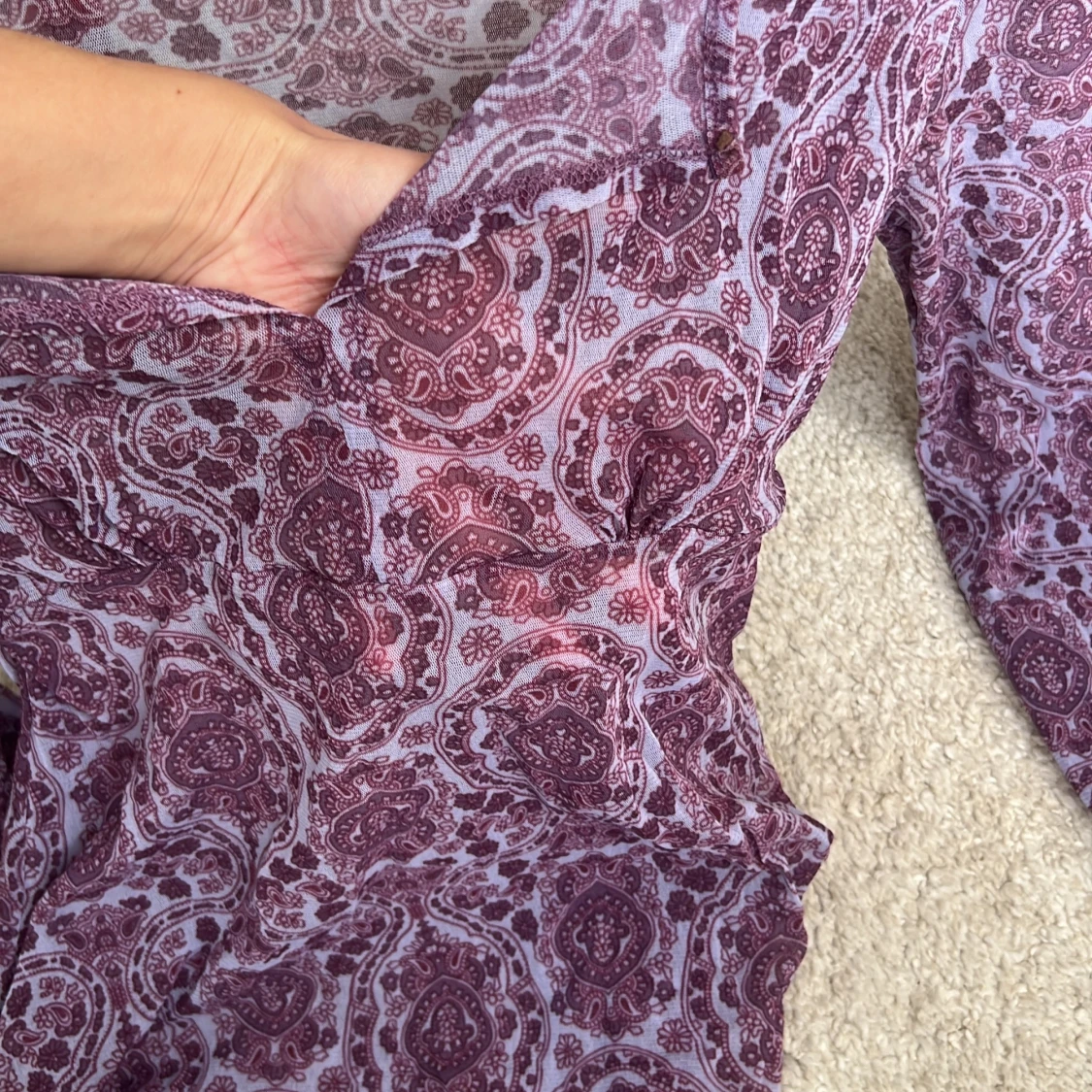 Mönstrad lila topp - 3