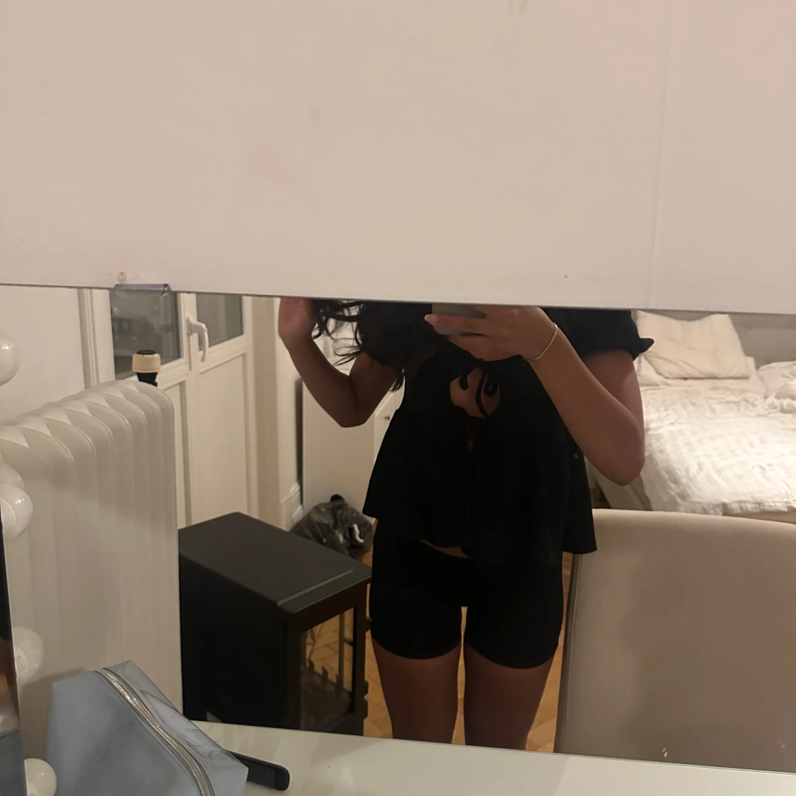 Svarta tighta träningsshorts