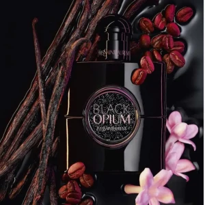Yves Saint Laurent Black Opium parfym - Har ej fått användning får denna, iprincip helt ny enbart testat någon gång. Black Opium från Yves Saint Laurent är en ikonisk parfym i en svart, glittrig flaska. Doften har inslag av kaffe, vanilj och blommiga toner. Flaskan är elegant och mystisk med rundade former och en glittrande etikett framtill.