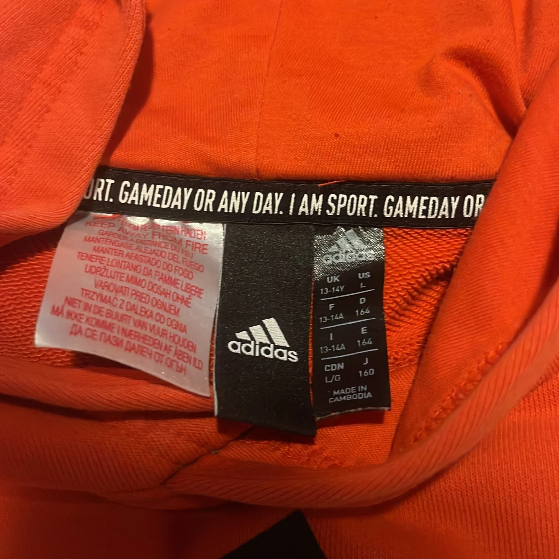 Orange hoodie från Adidas  - 2