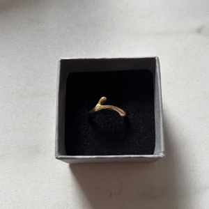 Guldring - Säljer en Guldring som jag aldrig använt. Vet inte om den rostar eller om man blir grön av dem. Ringen är justerbar. OBS! Asken medföljer ej! Läs gärna min bio😊