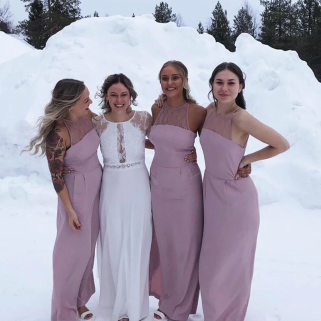 Ljusrosa långklänning Samsøe Samsøe