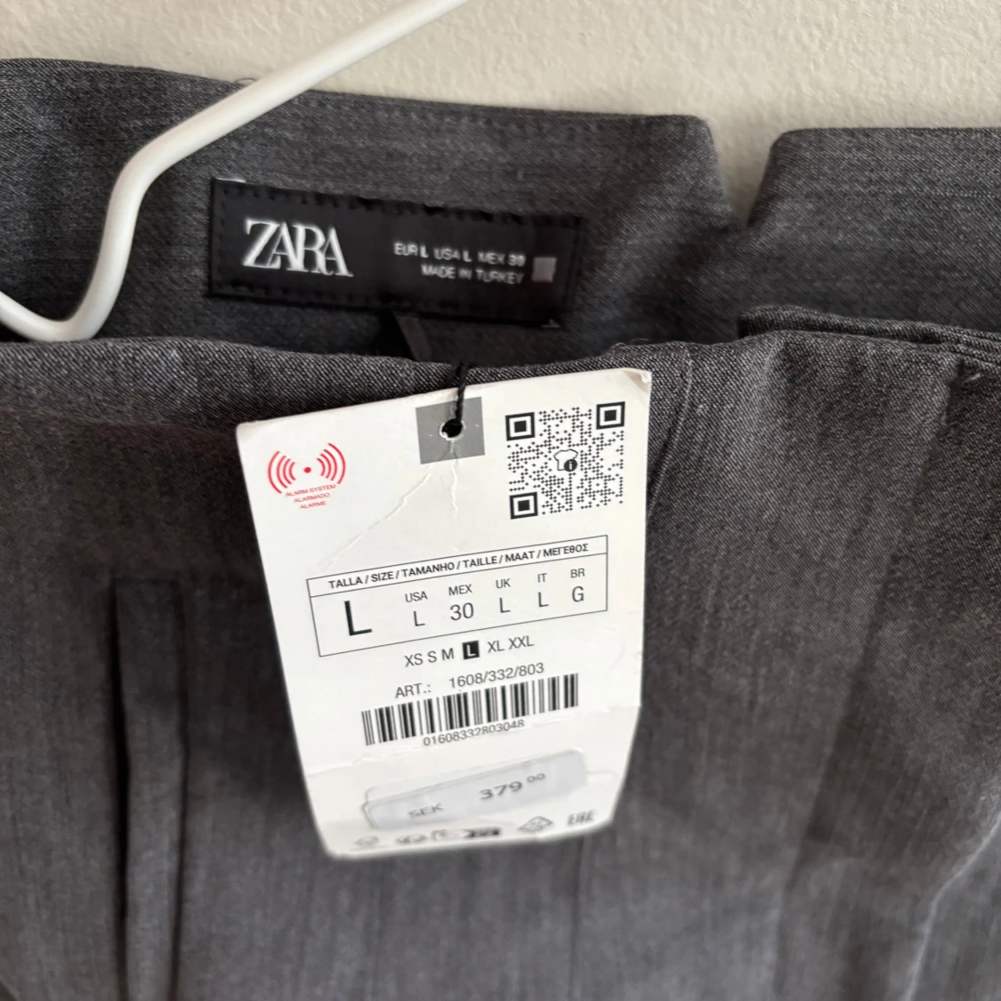 Grå kostymbyxor från Zara, stl L - 1