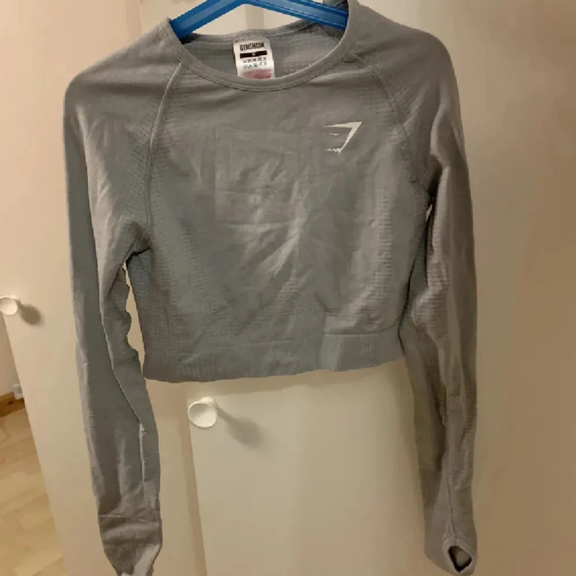 Gymshark Vital Seamless 2.0 Long Sleeve Crop Top - Light Grey Marl - 1