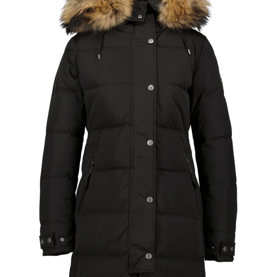 Svart dunjacka med päls från Subway