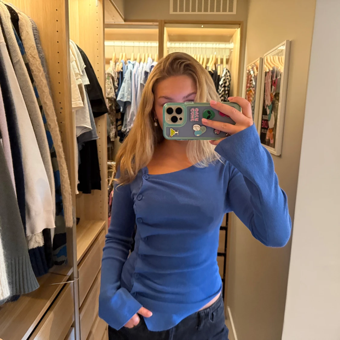 Blå asymmetrisk topp från Zara