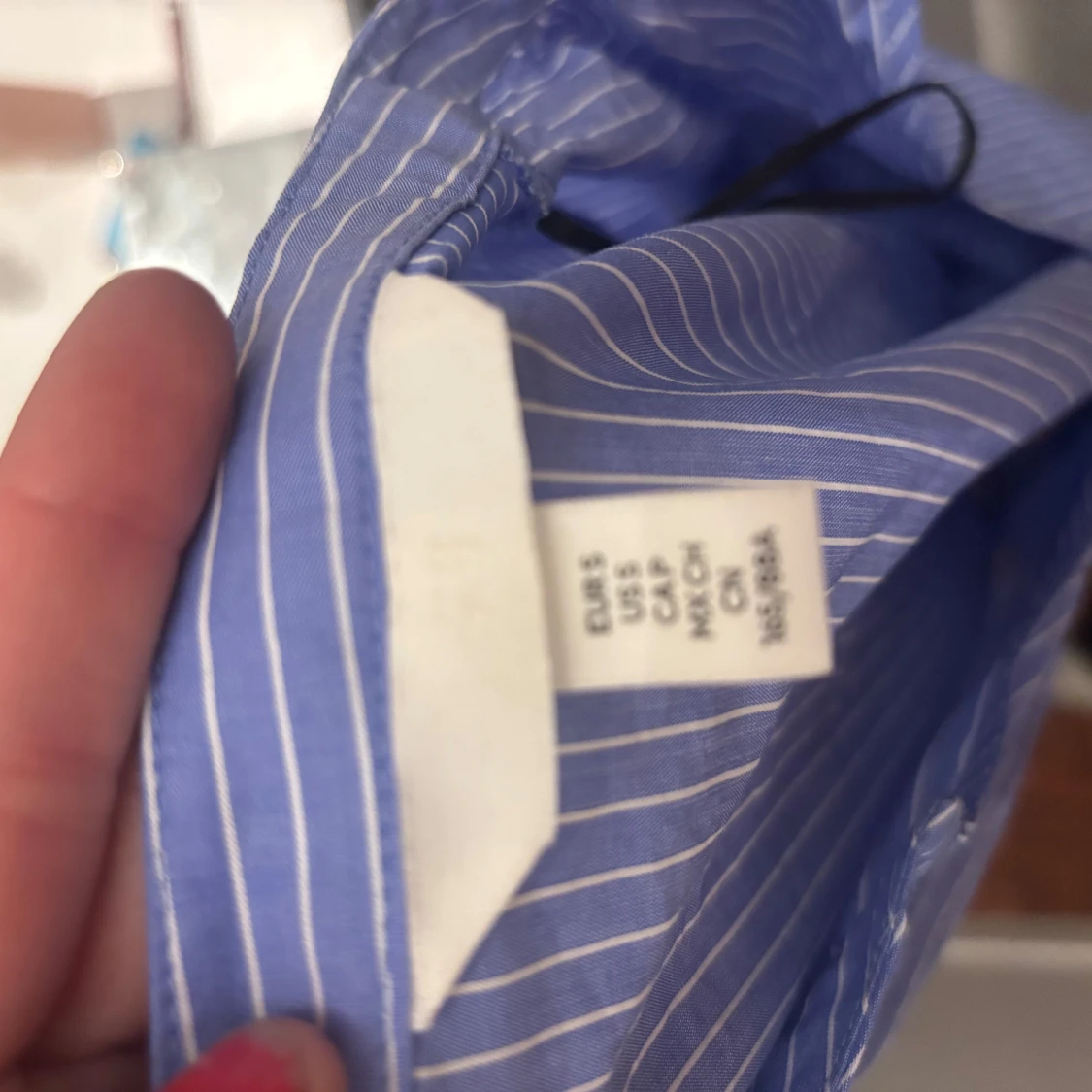 Blåvit randig blus  - 2