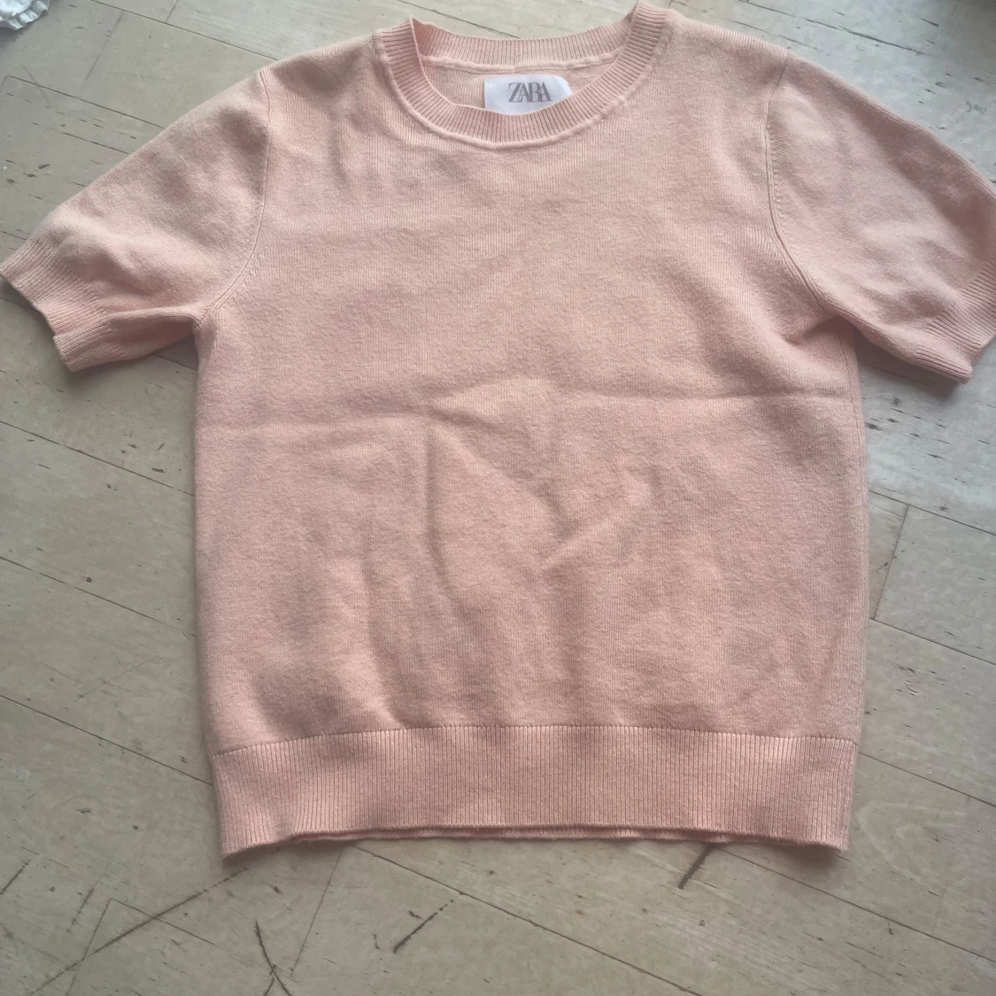 Rosa orange stickad topp från Zara