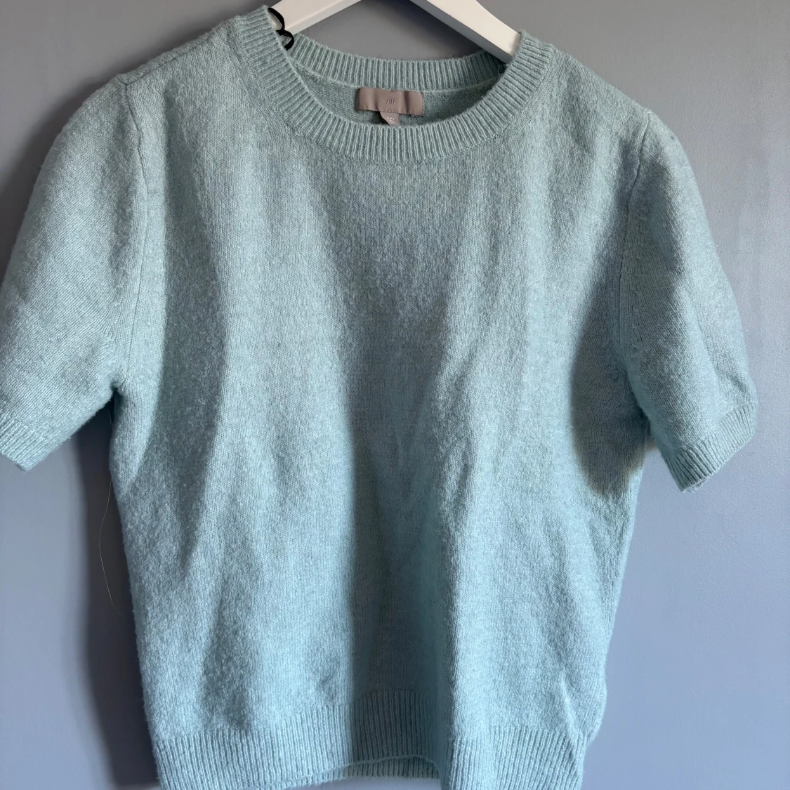 Ljusblå stickad tröja från H&M