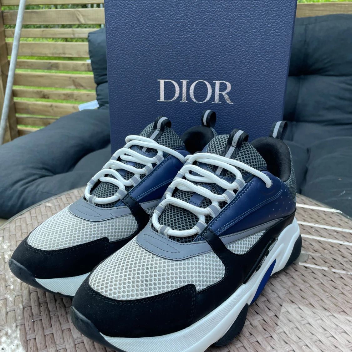 Dior B22 sneakers blå och svart