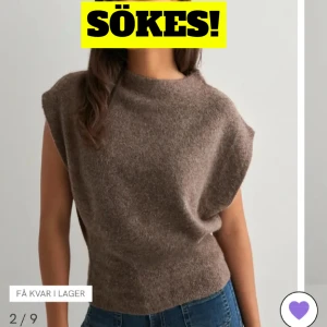 SÖKES - Sökes! Nelly half polo knit vest i brun. Storlek S eller M. Hör av er om ni är intresserade i att sälja! 🤍🥥