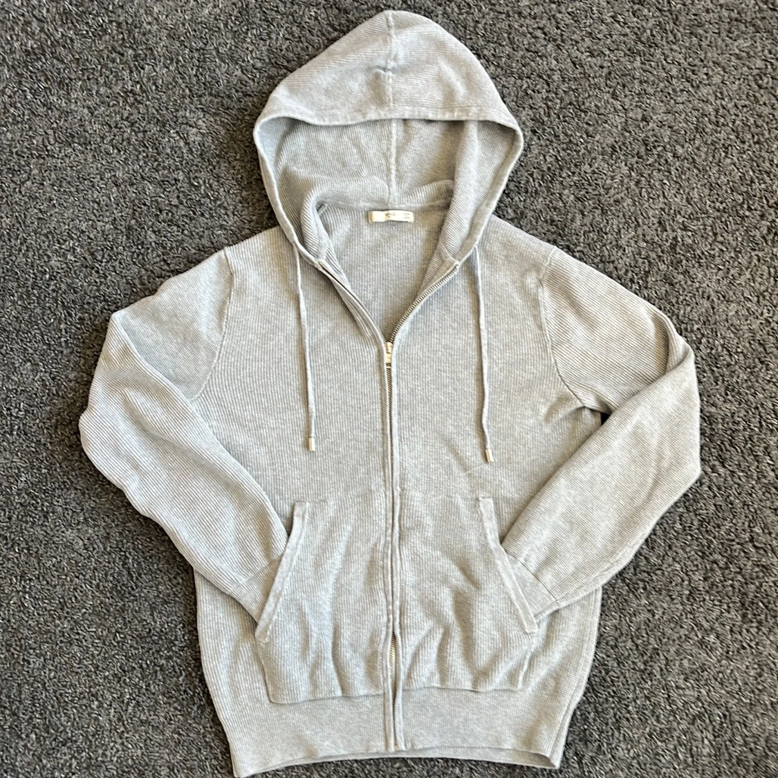 Stickad hoodie