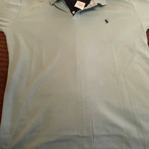 Ljusgrön pikétröja från Polo Ralph Lauren - Säljer en ljusgrön pikétröja från Polo Ralph Lauren med klassisk krage och två knappar. Tröjan har den ikoniska broderade loggan på bröstet och är tillverkad i bomull. Perfekt för en stilren och avslappnad look. Helt ny!!! Man kan också se en prislapp som visar att den kostar/kostat 89€. Pris kan diskuteras 