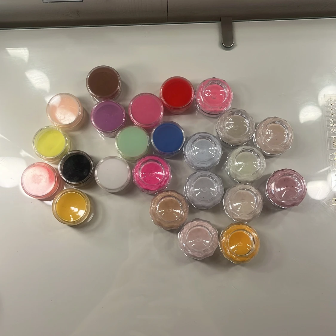 Glitter, pulver färger, små glitter korn, rhinstones och nagel klistermärken! - 4