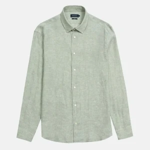 Mint grön linneskjorta från Riley - Säljer en stilren ljusgrön skjorta från Riley i 100% linne. Skjortan har klassisk krage, långa ärmar och knäppning framtill med vita knappar. Perfekt för en avslappnad men snygg look. 800kr nypris. Skriv PM för mer bilder eller information.