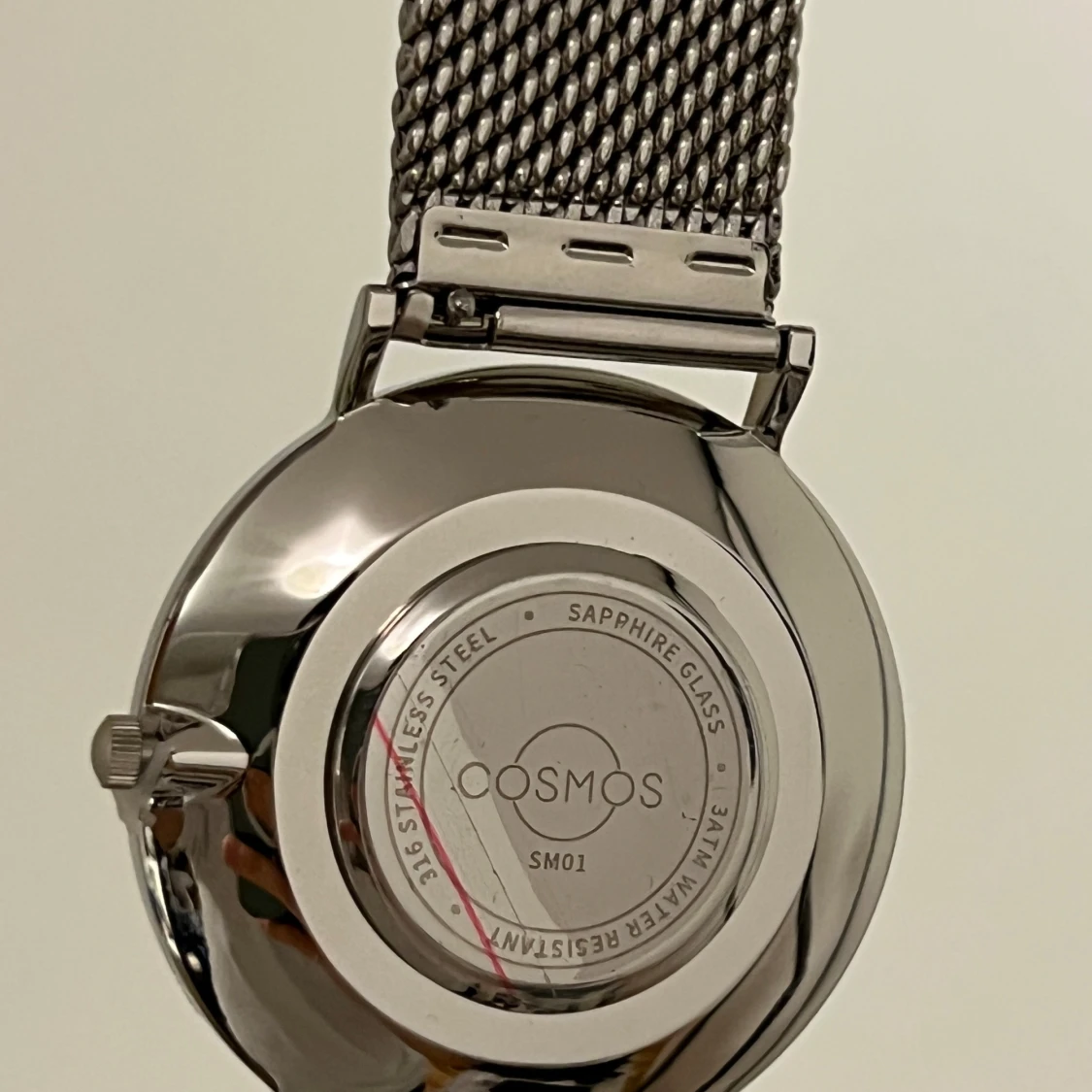 Äkta safir glas Först till kvarn - Oanvänd original Cosmos Sweden Klocka – Mercury i rostfritt stål - 3