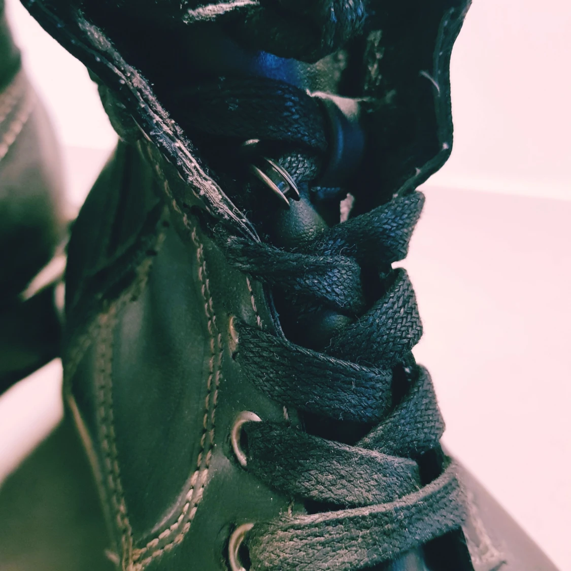 Svarta kängor med snörning strl 37 - 3