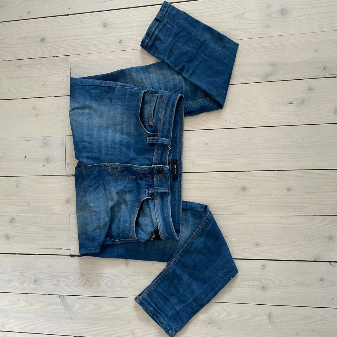 Blå Replay jeans slim fit - 1