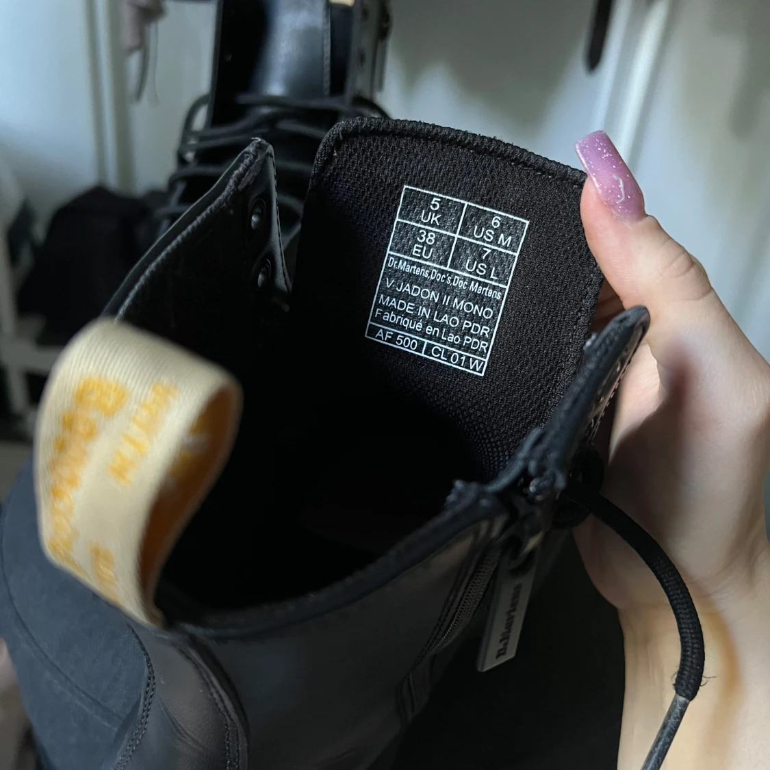 Svarta boots med platåsula och snörning - 4