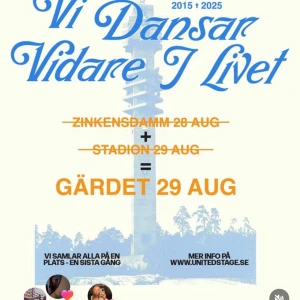 Vi Dansar Vidare I Livet - Säljer två biljetter till hov1. Säljer då jag ej kan gå på konserten. Skriv privat för mer info. Säljer för 700 st