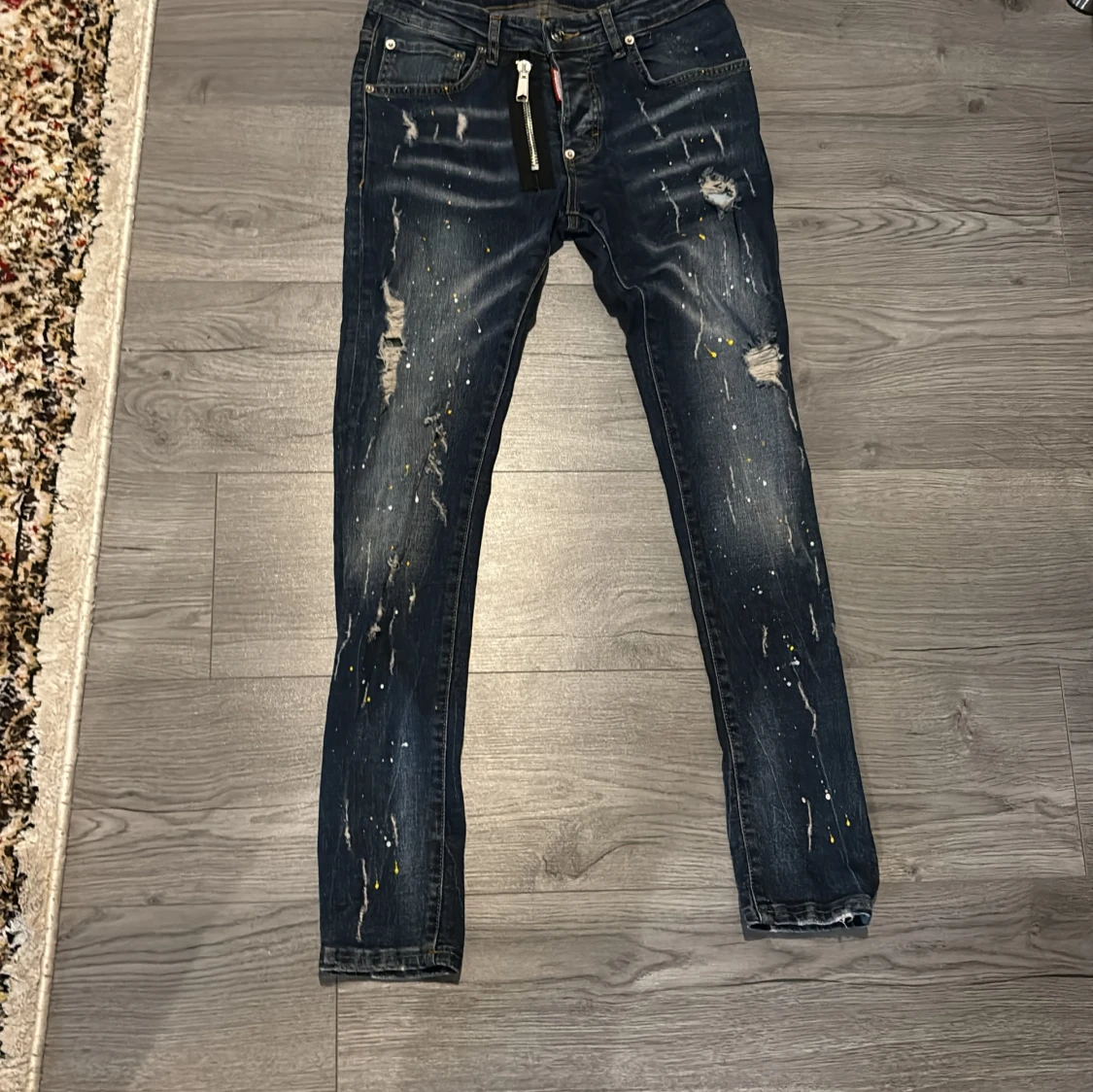 Dsquared2 skinny jeans med dragkedja