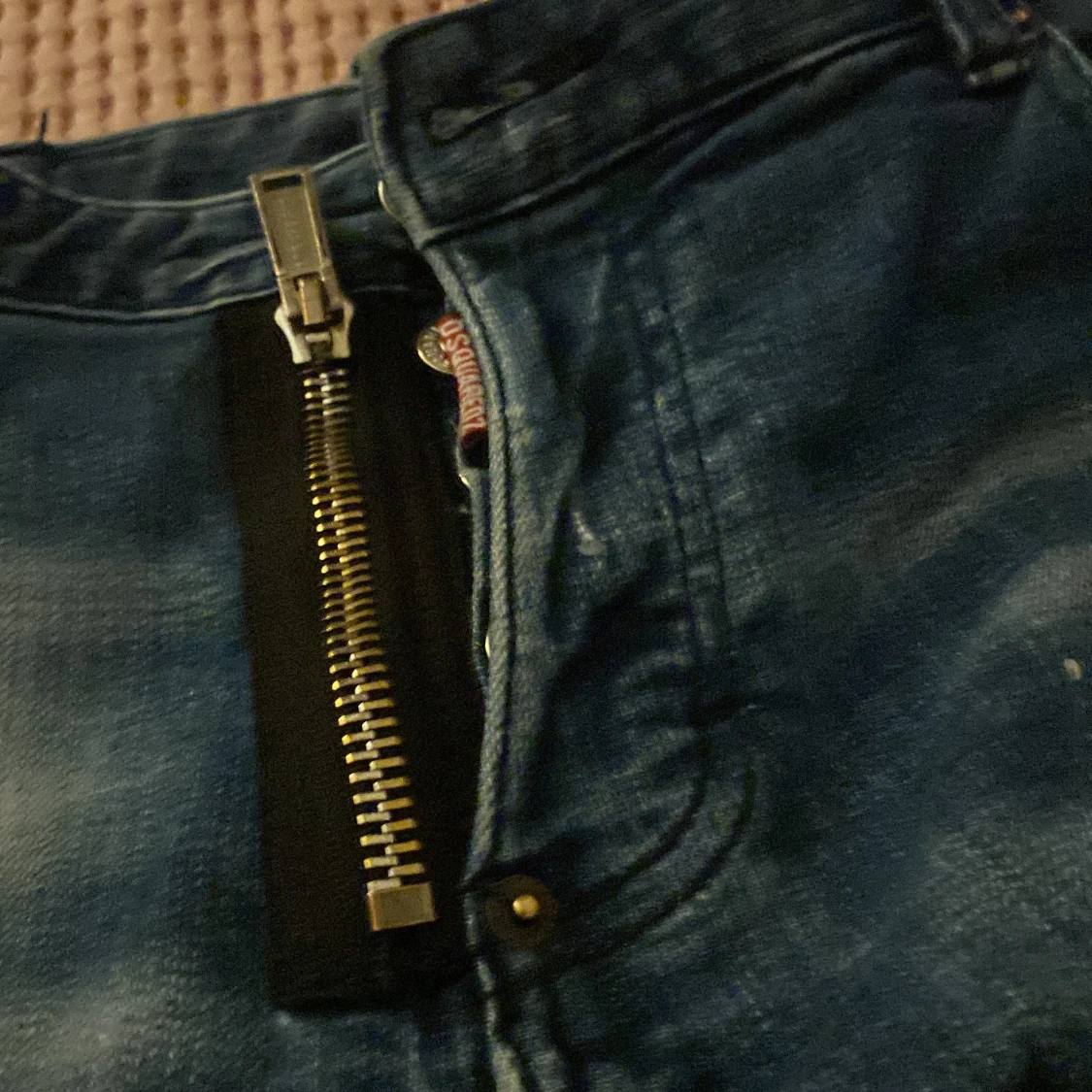 Dsquared2 blå skinny jeans med slitningar - 1