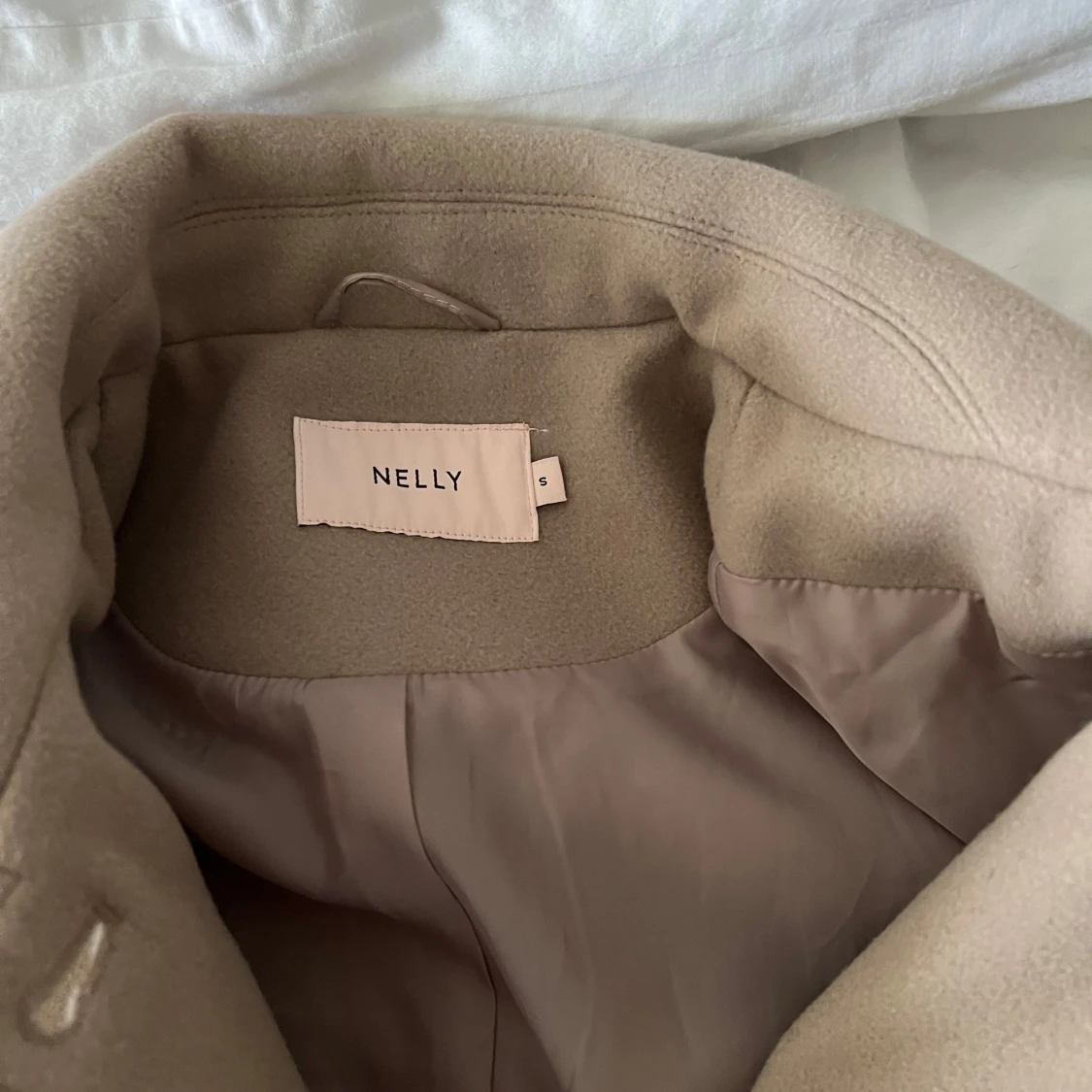 Beige ulljacka från Nelly, stl S - 1