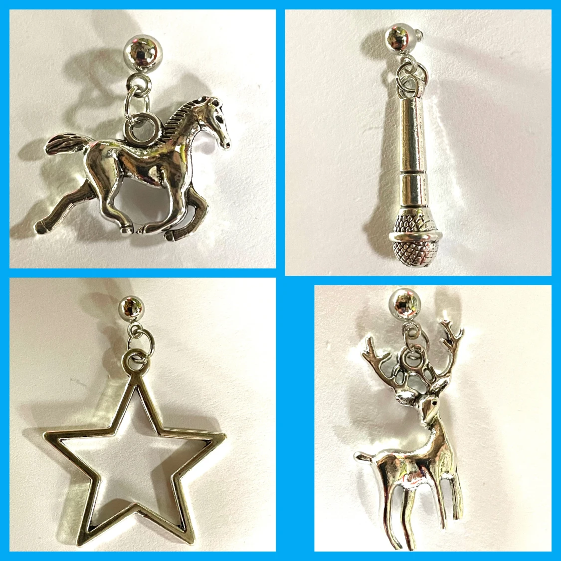 By prisförslag- välj 1 st av Fyra coola silvriga örhängen