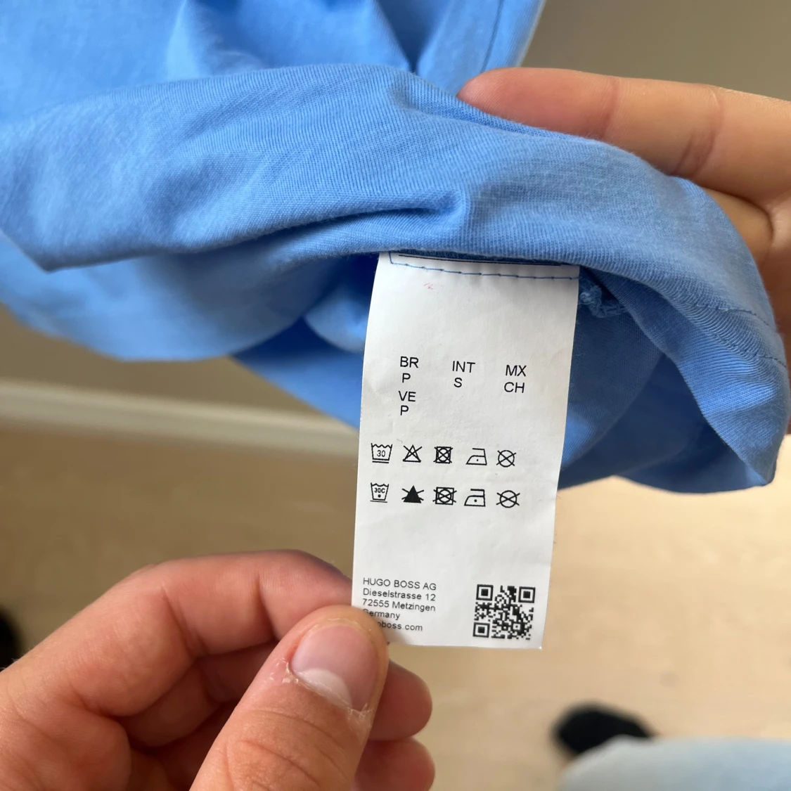 Blå BOSS t-shirt i bomull - 2