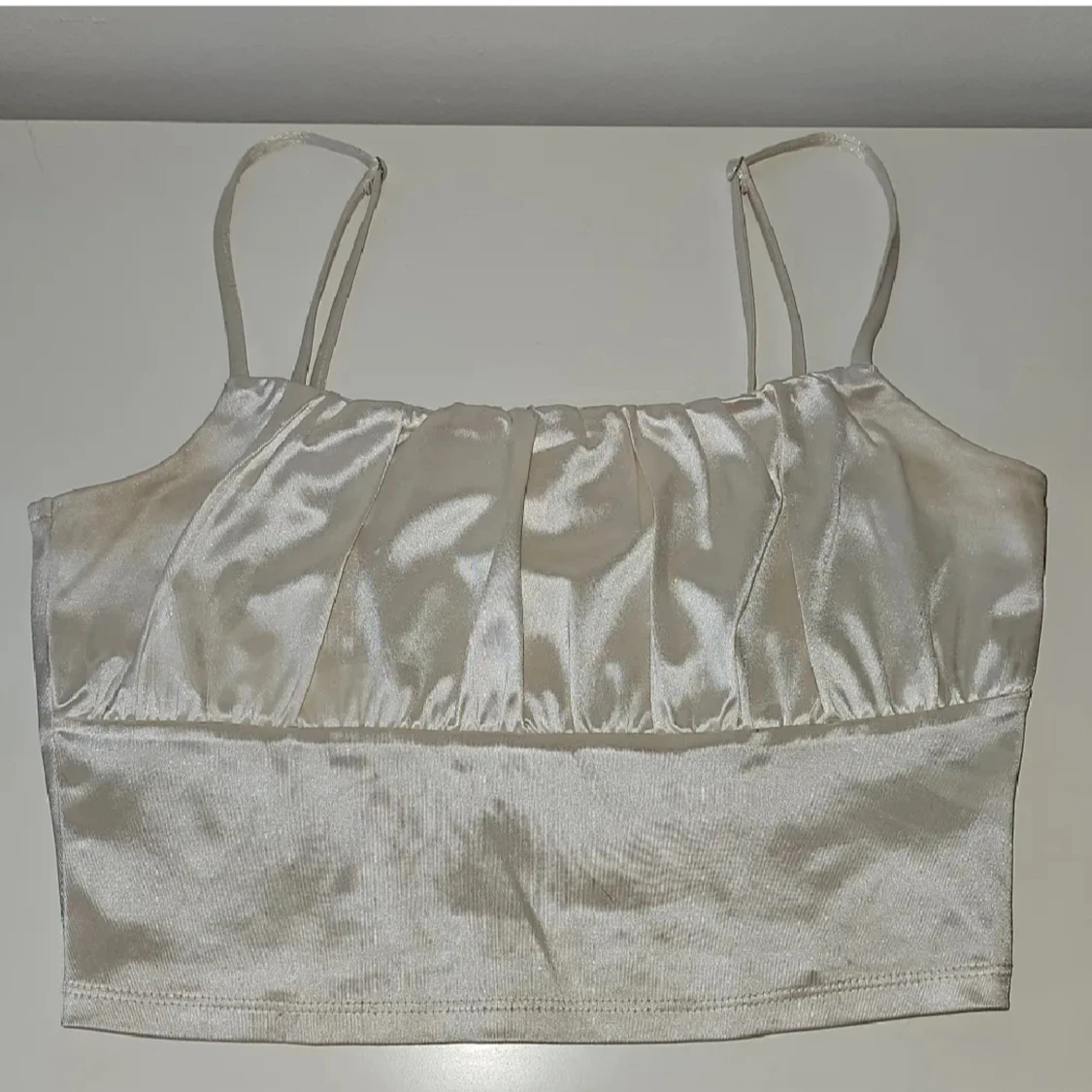 Champagnefärgad linnetopp från H&M