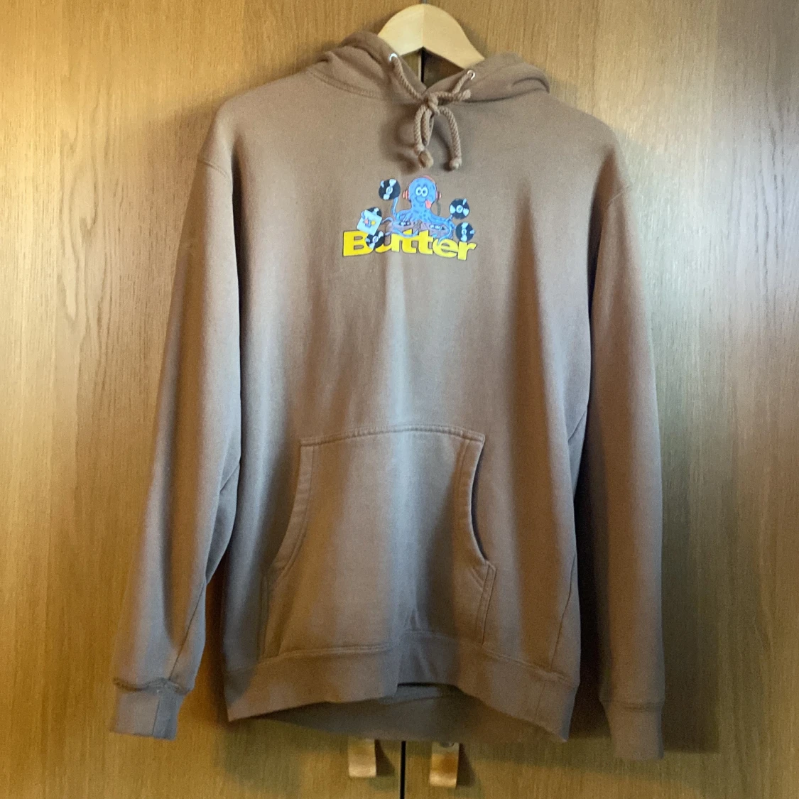 Brun Butter hoodie med tryck