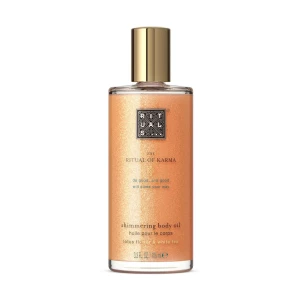 Ny! The Ritual of Karma Shimmering Body Oil - Helt ny! Upptäck The Ritual of Karma Shimmering Body Oil med doft av lotusblomma och vit te. Denna kroppsolja ger en skimrande effekt och kommer i en elegant glasflaska med gyllene lock. Perfekt för att ge huden en strålande glans. Kika gärna på mina andra annonser, jag har massor av rituals att sälja mm 🌸