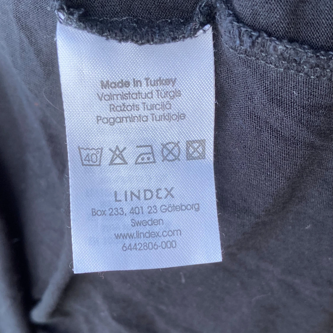 Svart långärmad topp med spets Lindex S - 4