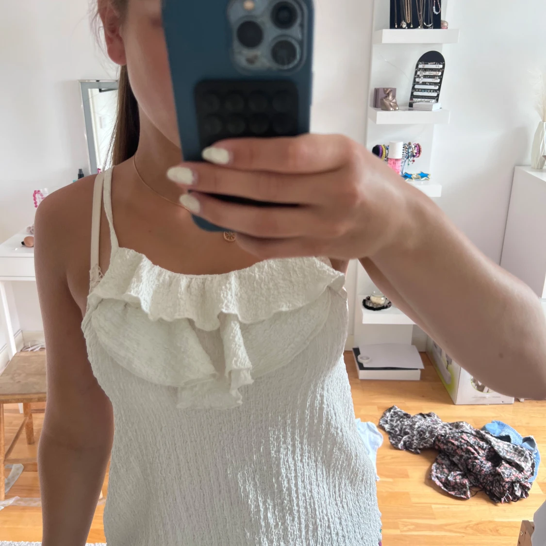 Vit volangtop från Zara